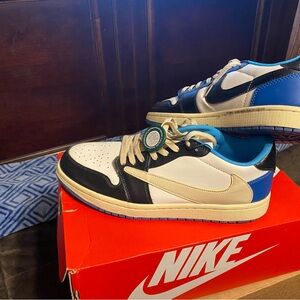 Cactus Jacks Nike Men's Black and Blue Sneakers